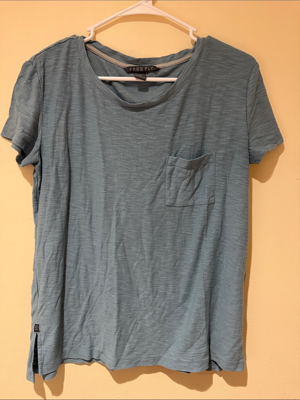 Free Fly Apparel Women's Short Sleeve Pocket Tee — Slate Teal